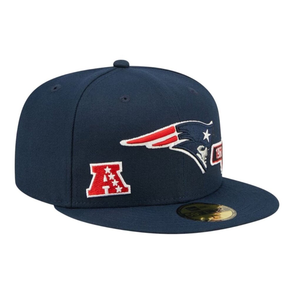 New Era Navy New England Patriots Identity 59FIFTY Fitted Hat Navy Size 7 1/2